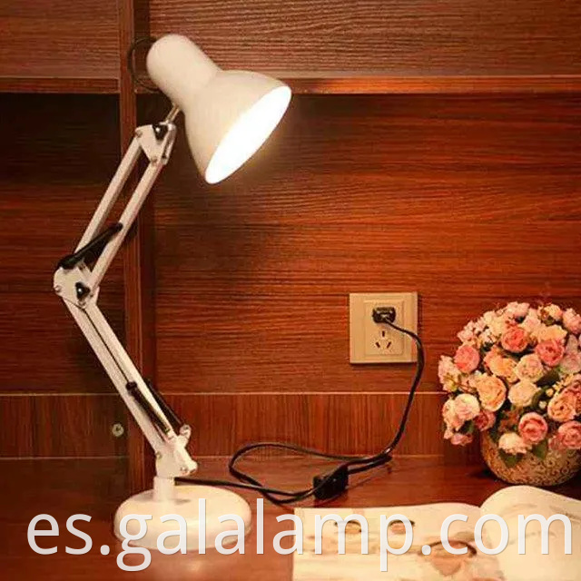 Plegado de hierro, clip de lámpara de protección para los ojos, lámpara de brazo largo